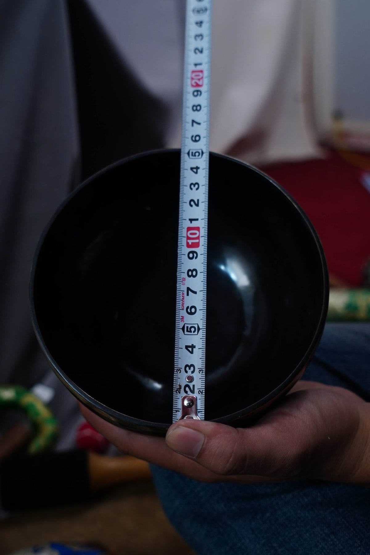 SB-0200315cm Black Full Moon Jambati Singing Bowl C Note