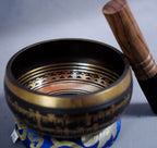 SB-0003915cm Black Om Mani Padme Hum Etched Mantra Singing Bowl