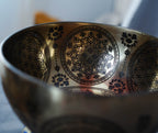 SB-0244617cm Black Jambhala Etched Jambati Singing Bowl G Note