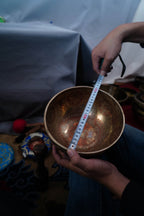 SB-0093621cm Hand Hammered Vairocana Dainichi Nyorai Jambati Bowl E Note