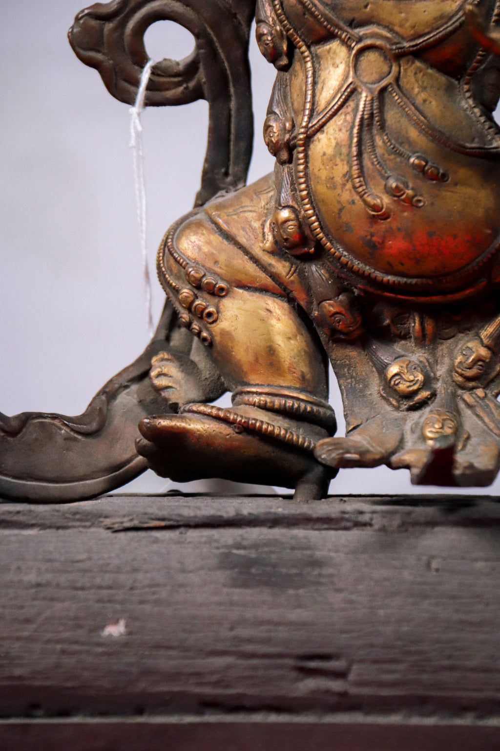 Vajrapani Handcrafted Copper Metal Sculpture (26x26 cm)