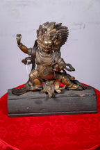 Vajrapani Handcrafted Copper Metal Sculpture (26x26 cm)