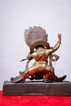 Vajrapani Handcrafted Copper Metal Sculpture (26x26 cm)