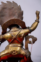 Vajrapani Handcrafted Copper Metal Sculpture (26x26 cm)