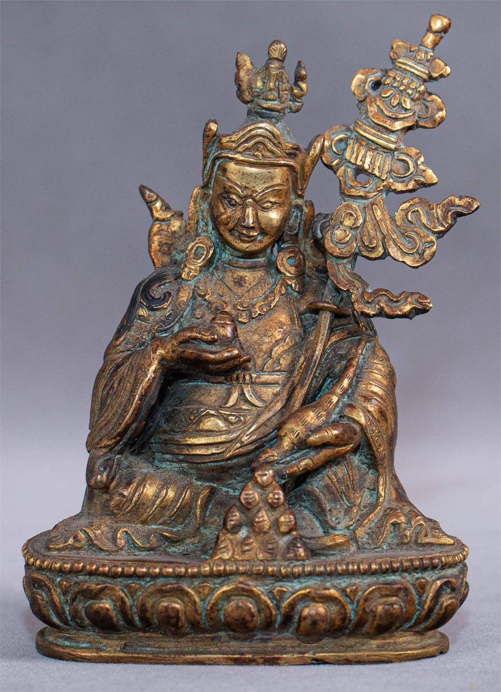 Handcrafted Copper Guru Rinpoche Statue (11 cm)