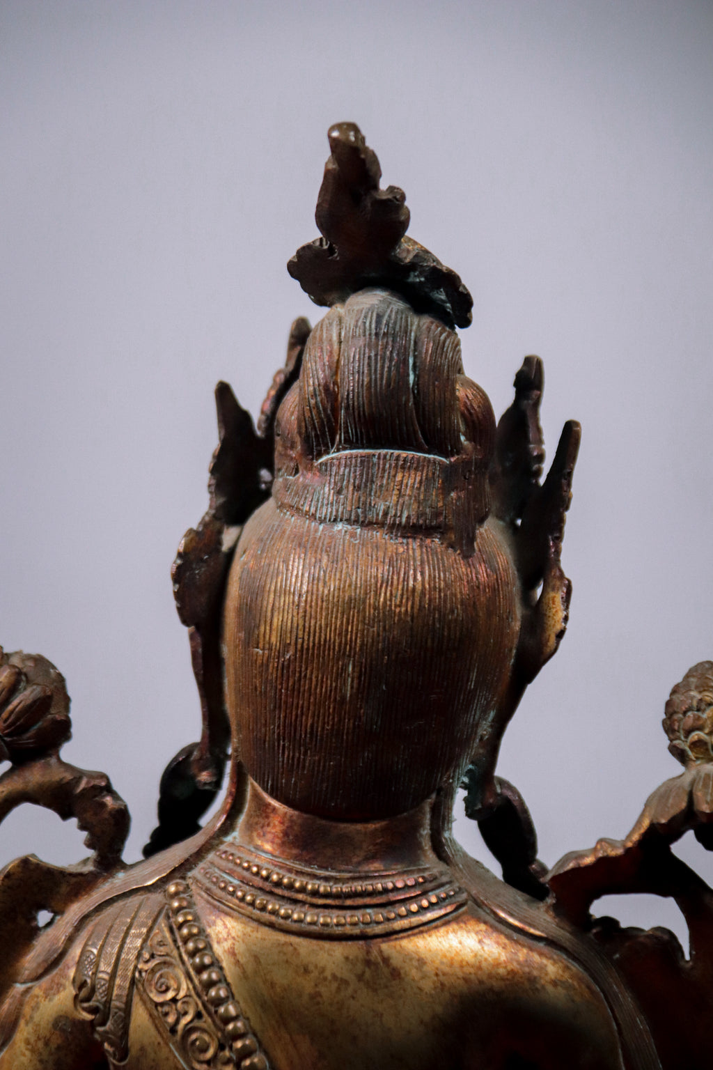 Handcrafted Oxidised Copper Green Tara Statue (31 cm)