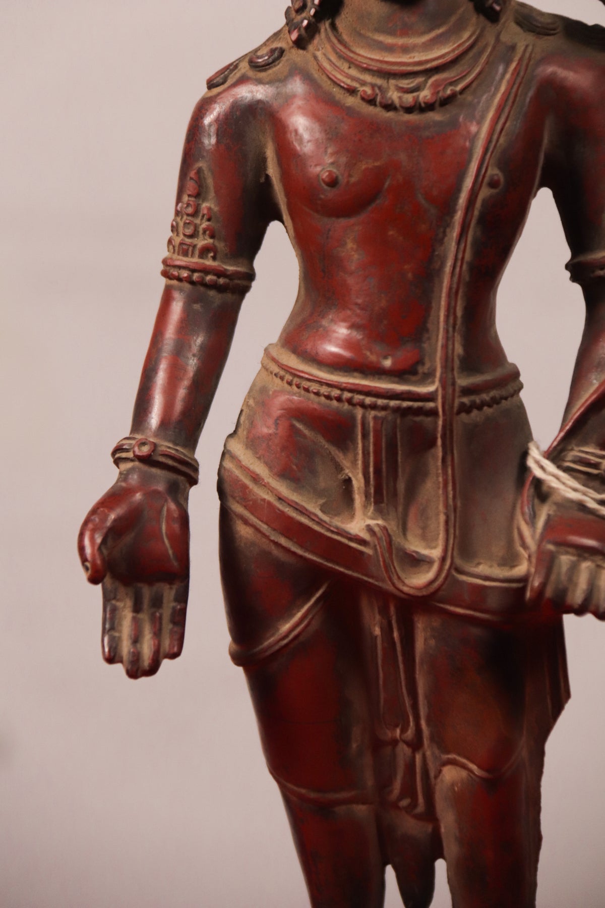 Handcrafted Red Jasper Lokeshwor Statue (25 cm)