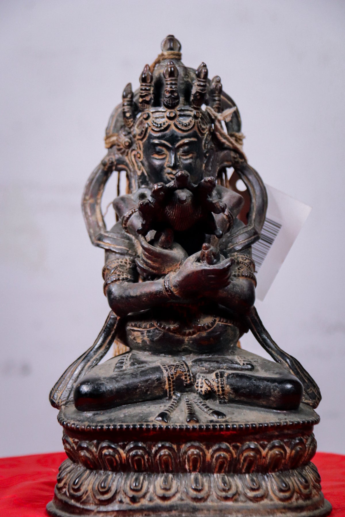 Handcrafted Copper Vajradhara with Consort Statue (23 cm)
