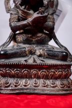 Handcrafted Copper Vajradhara with Consort Statue (23 cm)