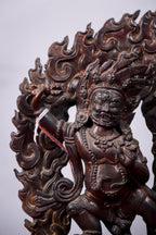 Vajrapani Dark Copper Statue (18 cm)