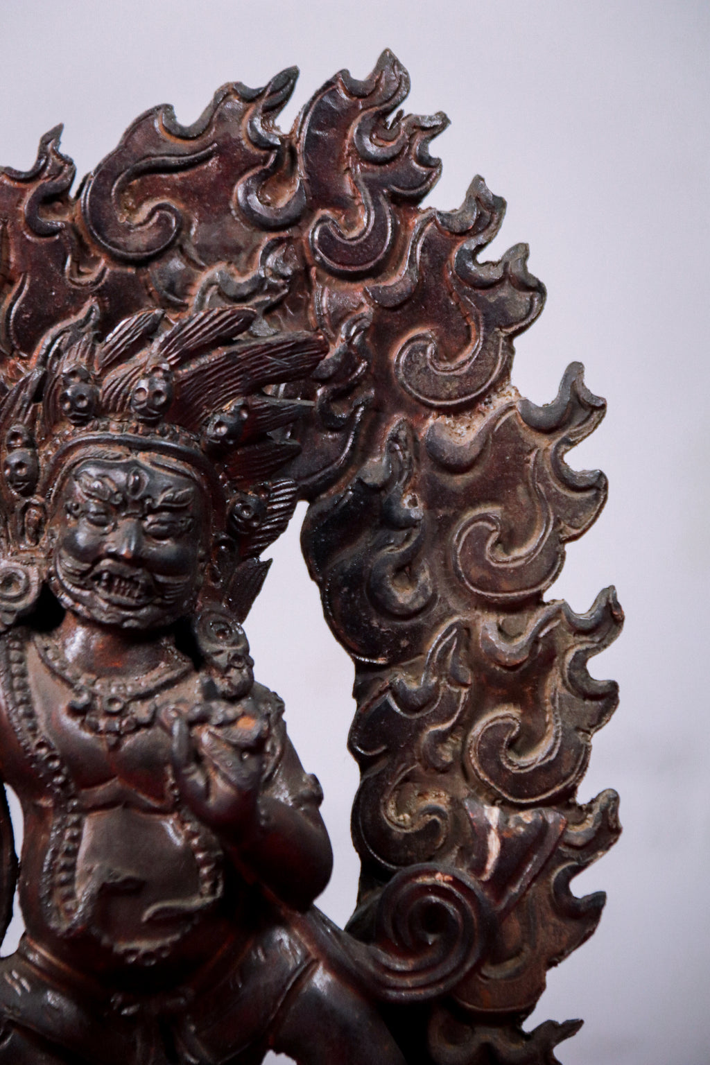 Vajrapani Dark Copper Statue (18 cm)