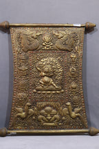 Handcrafted Vajrapani Metal Repoussé Protection Scroll (75x65 cm)