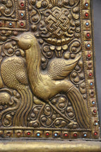 Handcrafted Vajrapani Metal Repoussé Protection Scroll (75x65 cm)