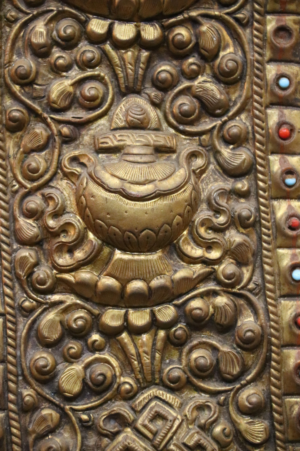 Handcrafted Vajrapani Metal Repoussé Protection Scroll (75x65 cm)