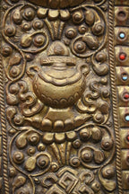 Handcrafted Vajrapani Metal Repoussé Protection Scroll (75x65 cm)