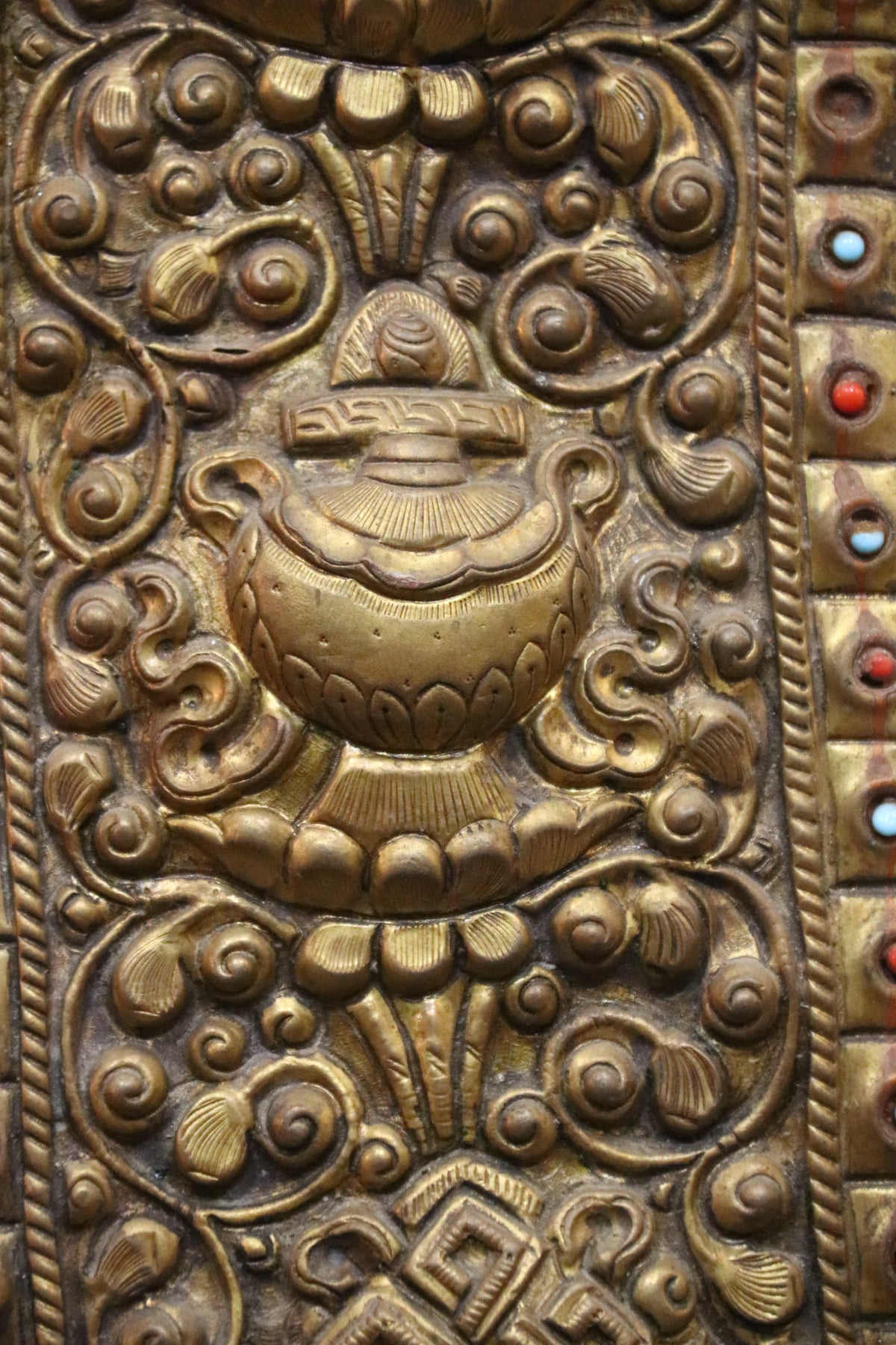 Handcrafted Vajrapani Metal Repoussé Protection Scroll (75x65 cm)