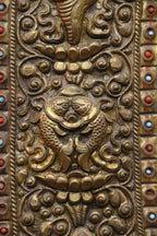 Handcrafted Vajrapani Metal Repoussé Protection Scroll (75x65 cm)