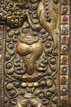 Handcrafted Vajrapani Metal Repoussé Protection Scroll (75x65 cm)