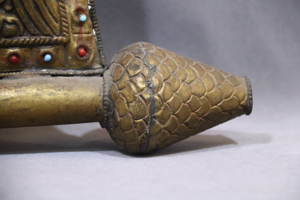 Handcrafted Vajrapani Metal Repoussé Protection Scroll (75x65 cm)