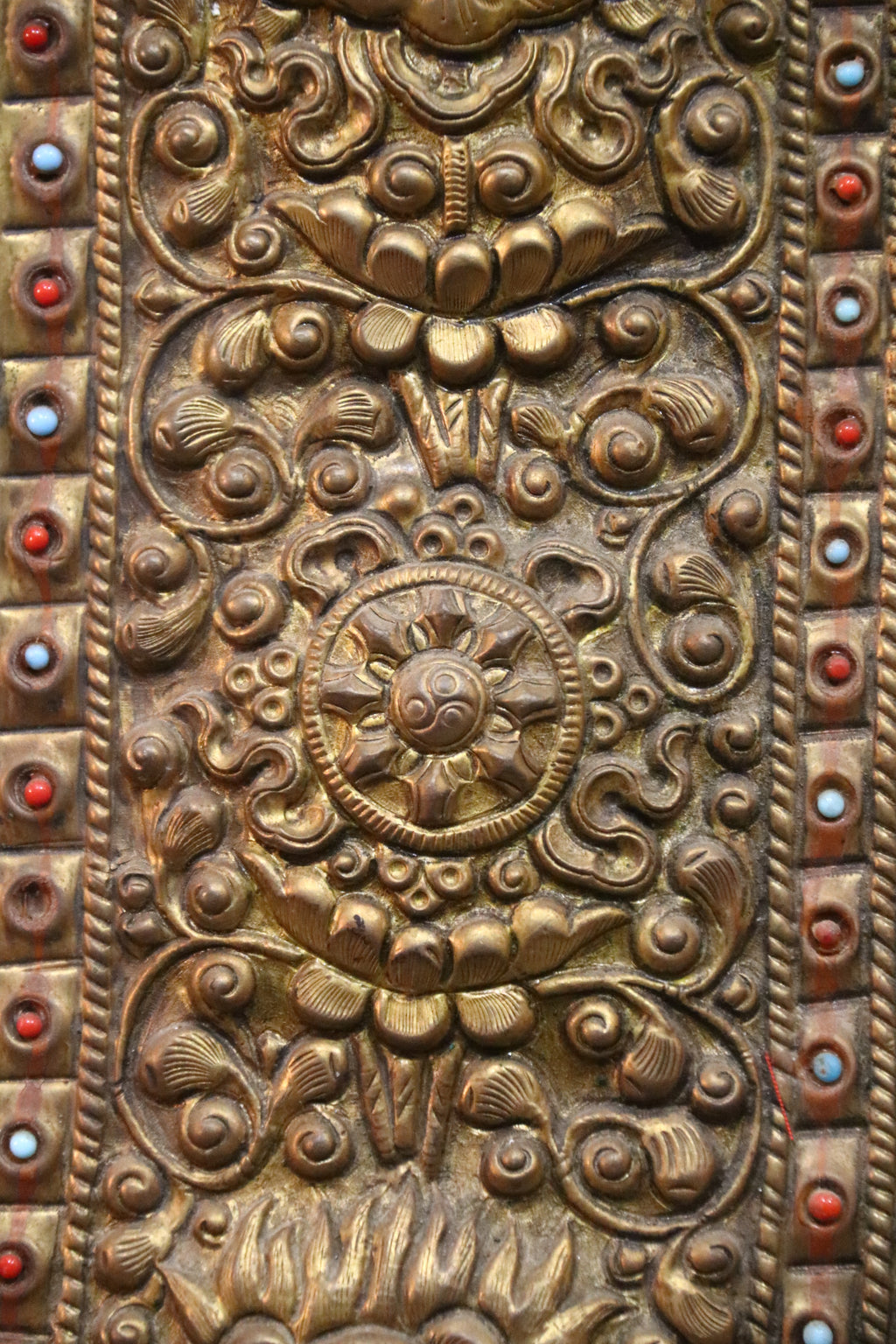 Handcrafted Vajrapani Metal Repoussé Protection Scroll (75x65 cm)