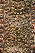 Handcrafted Vajrapani Metal Repoussé Protection Scroll (75x65 cm)