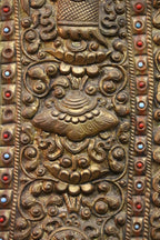 Handcrafted Vajrapani Metal Repoussé Protection Scroll (75x65 cm)