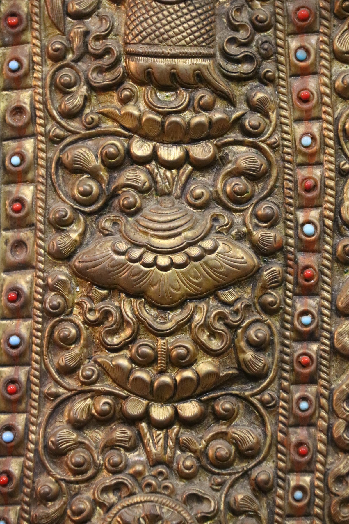 Handcrafted Vajrapani Metal Repoussé Protection Scroll (75x65 cm)