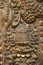 Handcrafted Vajrapani Metal Repoussé Protection Scroll (75x65 cm)
