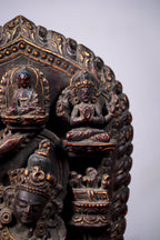 Wooden Multi Deity Manjushri Statue (26 cm)
