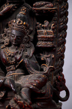 Wooden Multi Deity Manjushri Statue (26 cm)