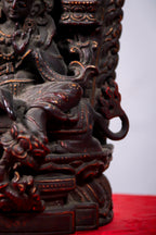 Wooden Multi Deity Manjushri Statue (26 cm)