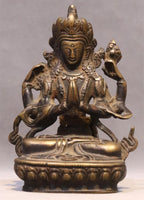 ST-00144Chenrezig Antique Copper Statue (14 cm)