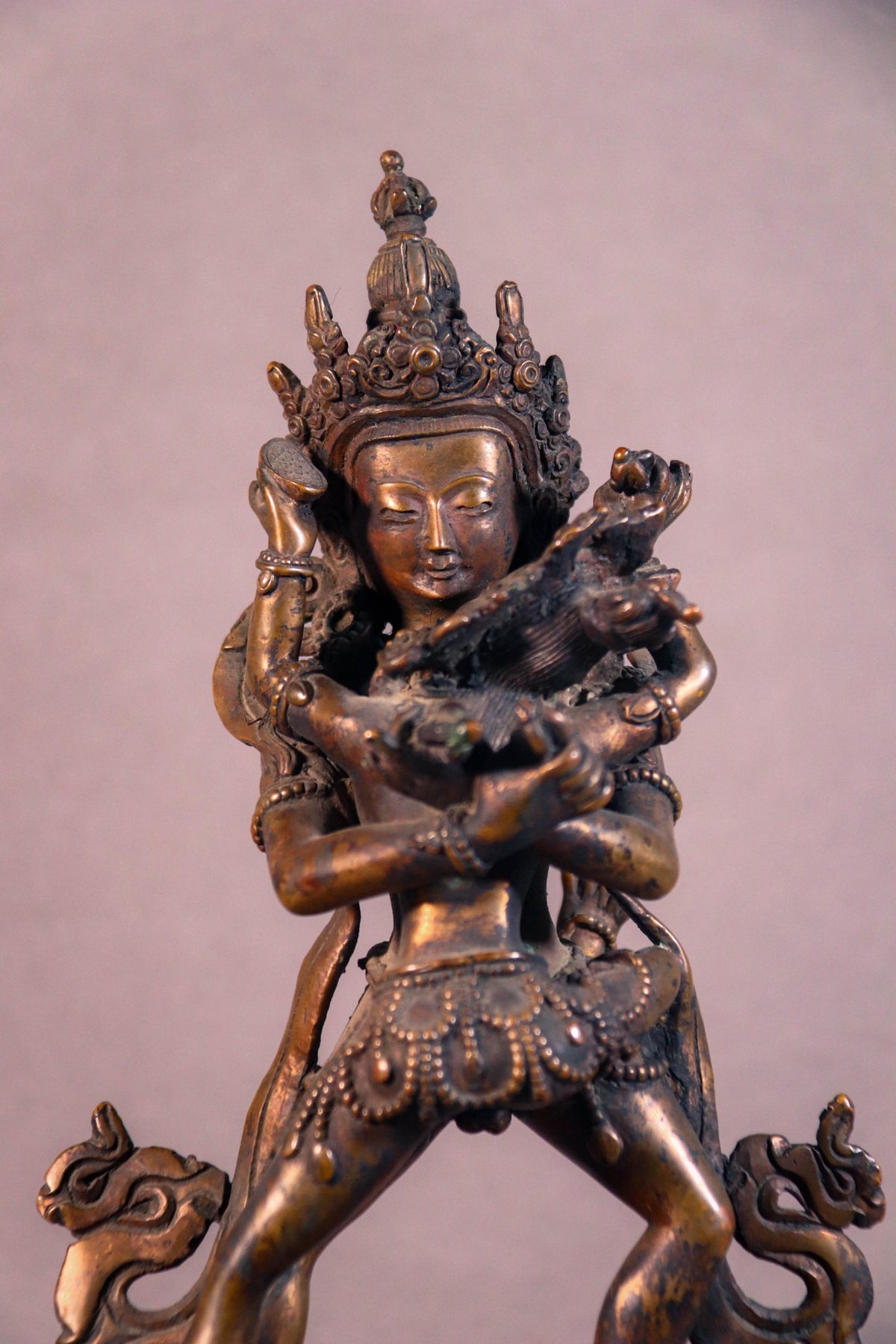 ST-00089Handcrafted Copper Chakrasamvara Statue (33 cm)