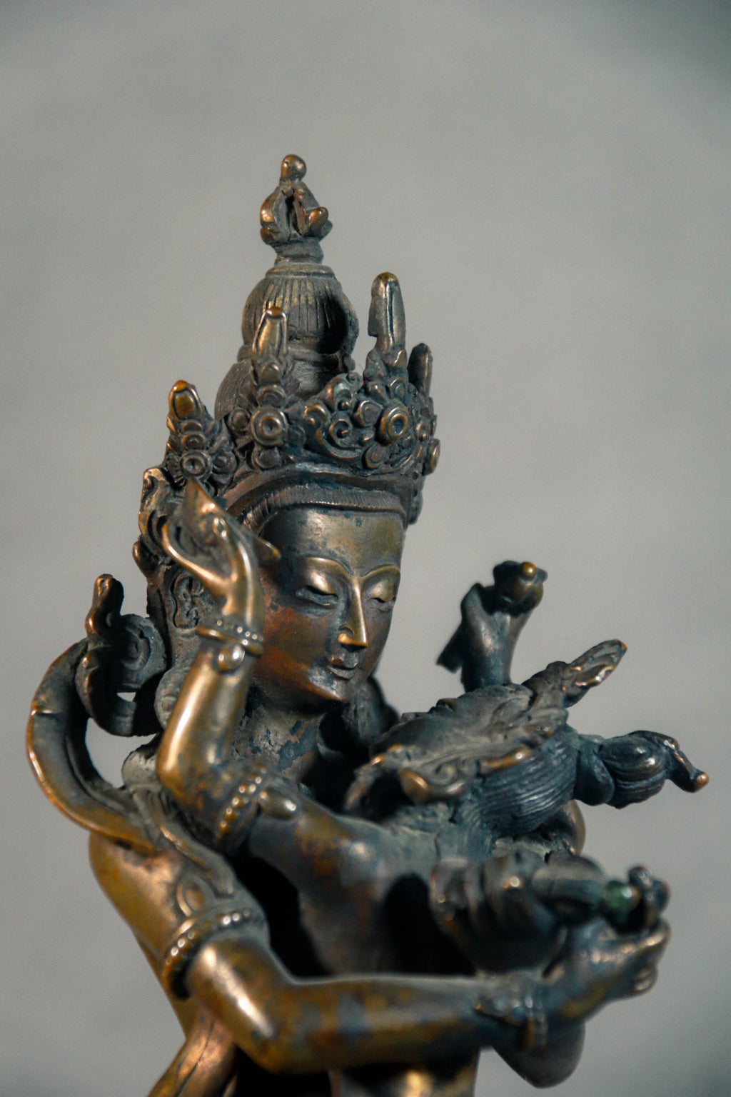 ST-00089Handcrafted Copper Chakrasamvara Statue (33 cm)