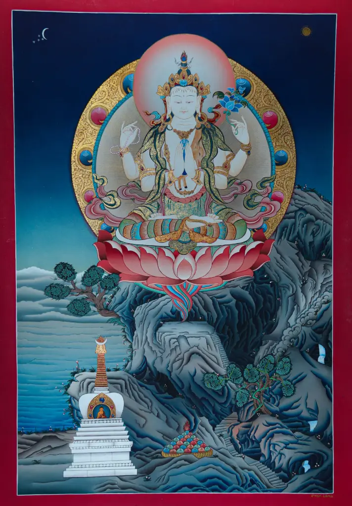 Four-Armed Avalokiteshvara Thangka