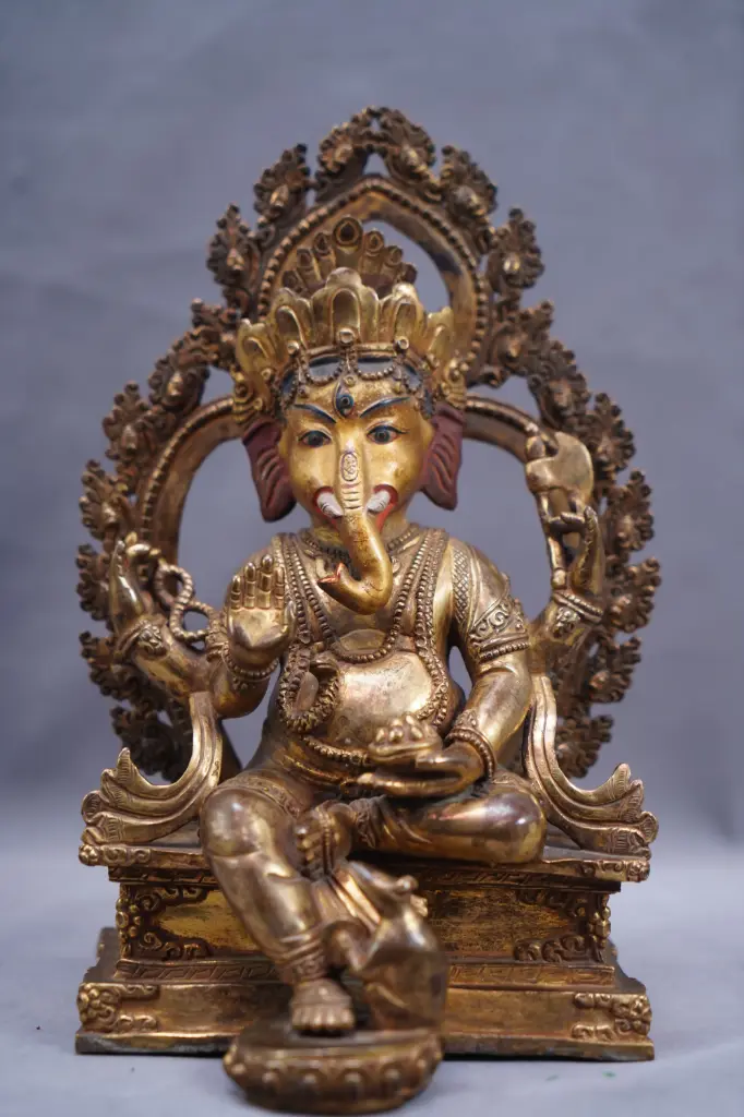 Enthroned Ganesha Statue
