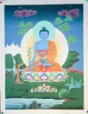 Medicine Buddha Thangka – Natural Landscape Style