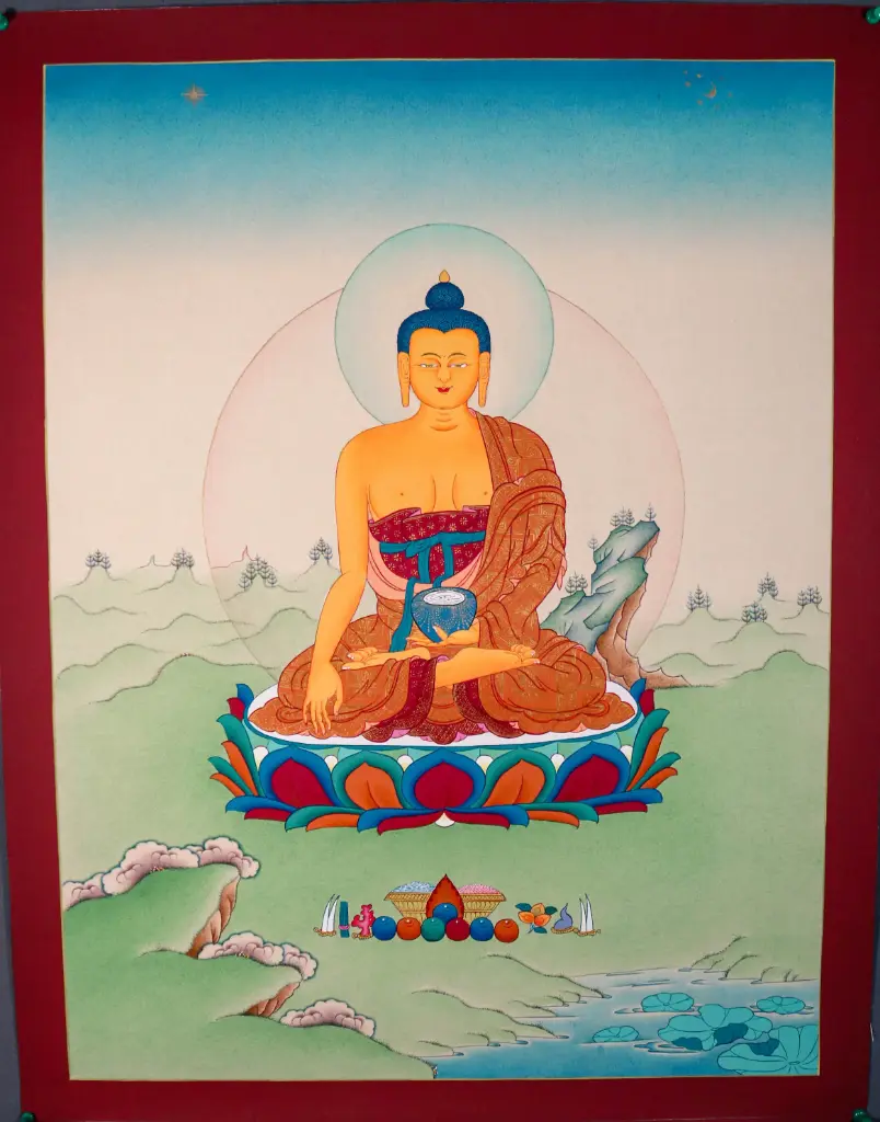 Shakyamuni Buddha Thangka – Karma Gadri Style