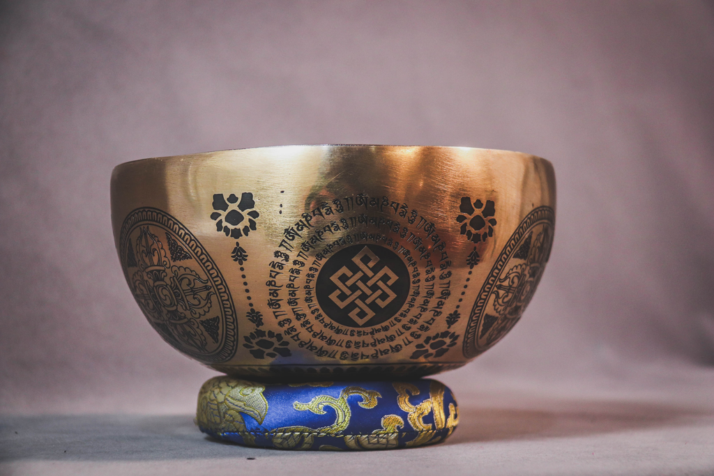 Ganesha and Buddha Etched Jambati Bronze – Spiritual Grounding