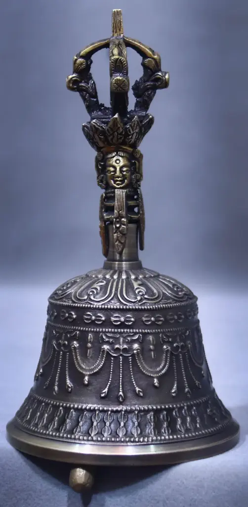 Five‑Spoked Vajra Crown Bell with Longevity Vase of Nectar 