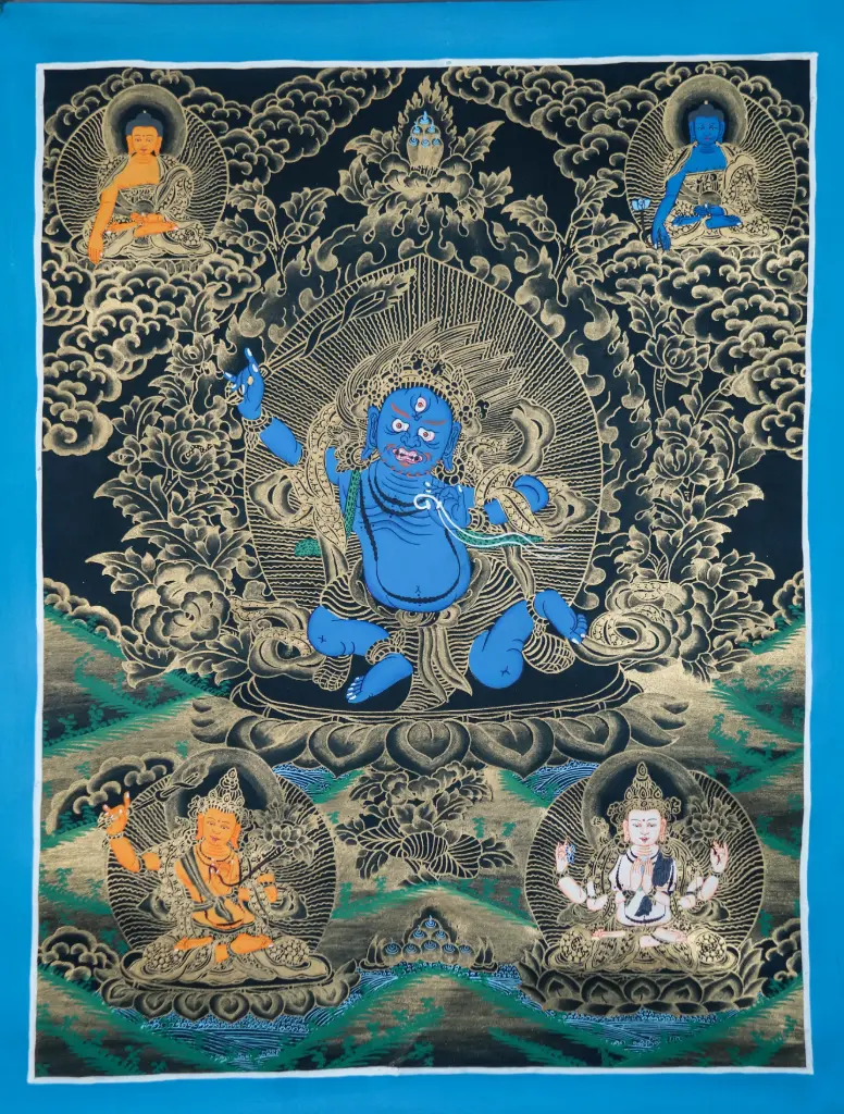 Achala Thangka – Nagthang Gold Style – Unshakable Protection 