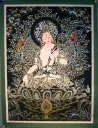 White Tara Thangka – Nagthang Gold & Silver – Goddess of Long Life
