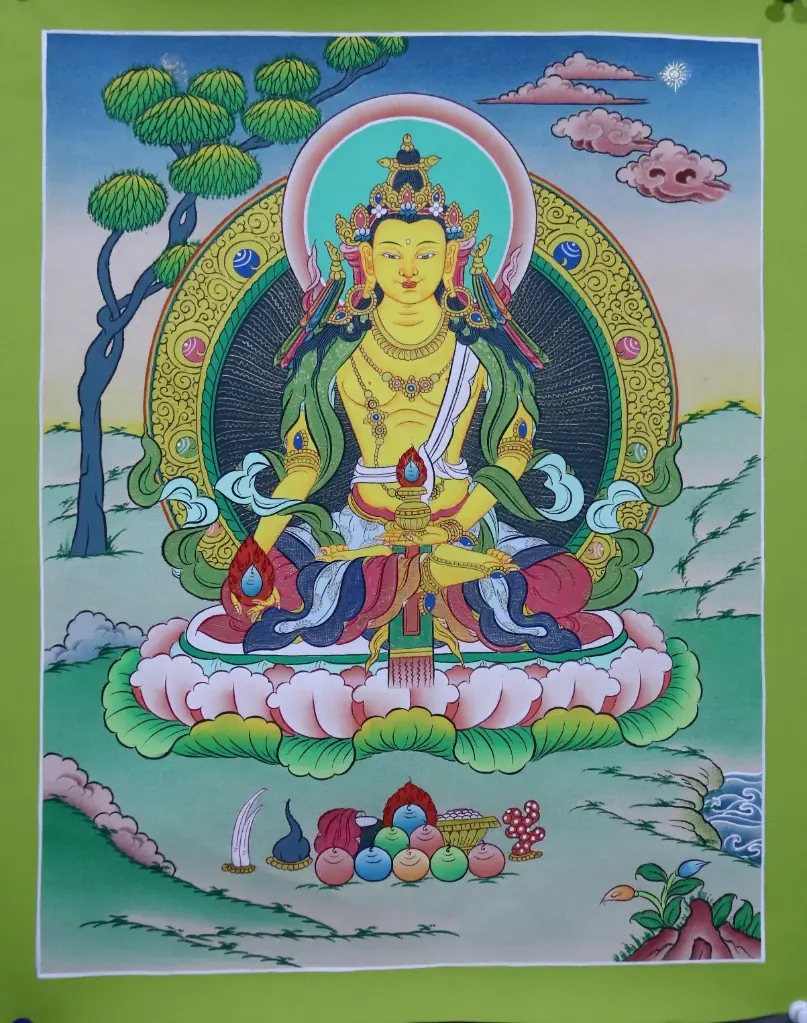 Ksitigarbha Thangka – Royal Bodhisattva Form