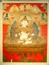 Vajrasattva Thangka – Golden Red Assembly – The Path to Purity