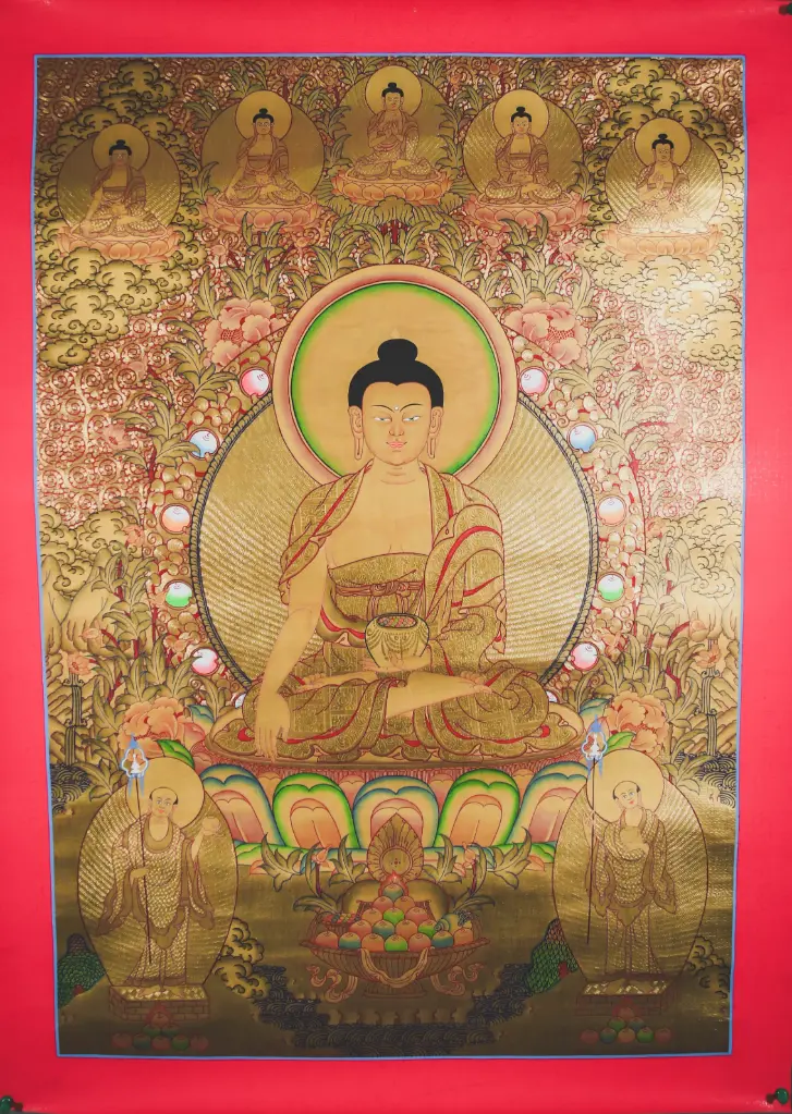 Shakyamuni Buddha Thangka – Golden Serthang Masterpiece