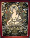 Consecrated White Tara Thangka – Nagthang Gold & Silver – Goddess of Long Life