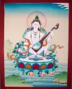 Saraswati Thangka – Karma Gadri Style