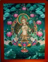 White Tara Thangka – 24K Gold Relief – The Ocean of Healing
