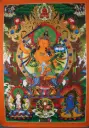 Manjushri Thangka – Lords of the Three Families – Illuminating Ultimate Wisdom
