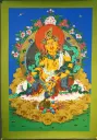 Yellow Jambhala Thangka – Golden Lord of Wealth 